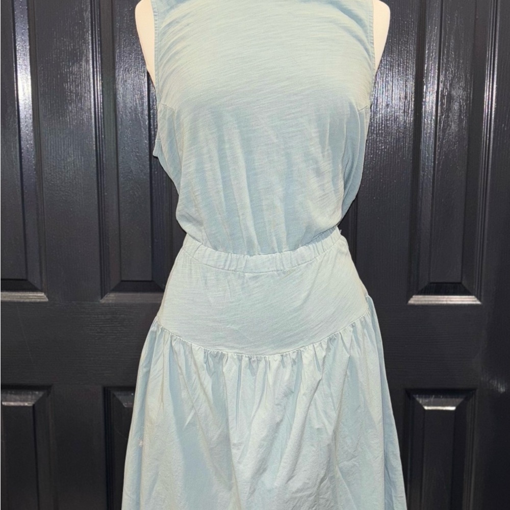 NATION Sleeveless Dress in Light Blue